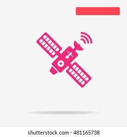 Satellite icon. Vector concept illustration for design.