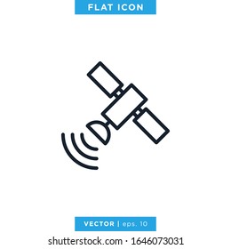 Satellite Icon Vector Design Template. Editable Stroke