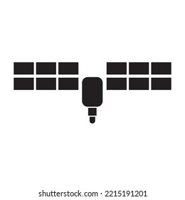  Satellite icon vector design template in black color isolated sign on white background