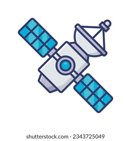 satellite icon vector design template in white background