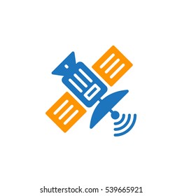 Satellite icon vector, filled flat sign, solid colorful pictogram isolated on white. Symbol, logo illustration