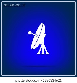 Satellite icon vector. Satellite flat icon.