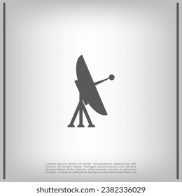 Satellite icon vector. Satellite flat icon.