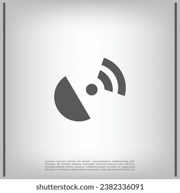 Satellite icon vector. Satellite flat icon.