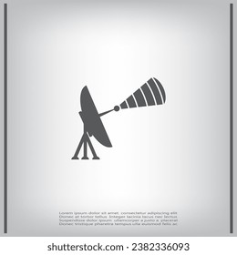 Satellite icon vector. Satellite flat icon.