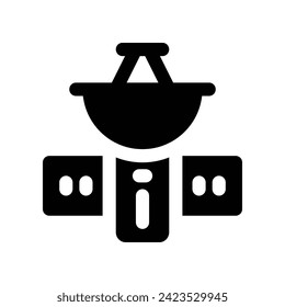 satellite icon. vector glyph icon for your website, mobile, presentation, and logo design.