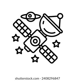 Satellite icon in vector. Illustration