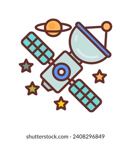 Satellite icon in vector. Illustration