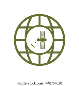 Satellite icon, vector illustration. 