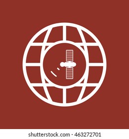 Satellite icon, vector illustration. 