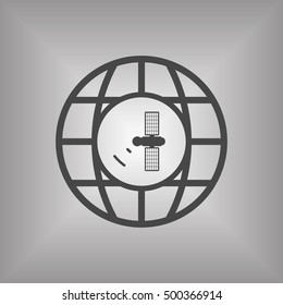 Satellite icon, vector illustration. 