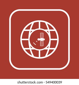 Satellite icon, vector illustration. 