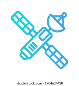 Icono satelital en estilo gradiente sobre Internet de las cosas para cualquier proyecto, uso para presentación de aplicaciones móviles del sitio web