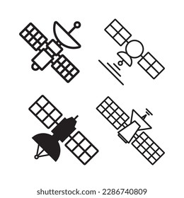 satellite icon vector illustration logo design