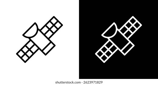 Vetor de ícone de satélite, modelo de logotipo de ilustração em estilo moderno