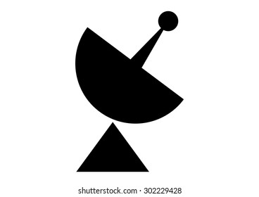 Satellite icon, vector illustration on white background