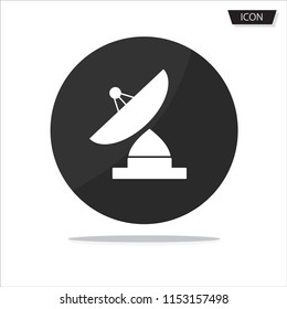 satellite icon vector isolated on white background.