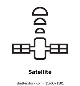 Satellite icon vector isolated on white background, Satellite transparent sign