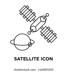Satellite icon vector isolated on white background, Satellite transparent sign
