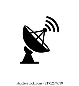 Satellite icon vector isolated on white background