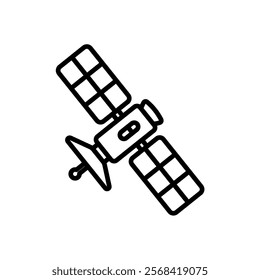 satellite icon vector, line style icon