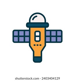 icono de satélite. icono de línea vectorial para tu sitio web, móvil, presentación y diseño de logotipo.