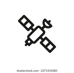 Satellite icon vector. Linear style sign for mobile concept and web design. Satellite symbol illustration. Pixel vector graphics - Vector.