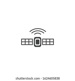 Satellite Icon vector sign isolated for graphic and web design. Satellite symbol template color editable on white background.