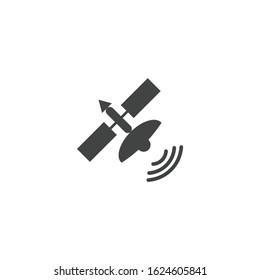 Satellite Icon vector sign isolated for graphic and web design. Satellite symbol template color editable on white background.