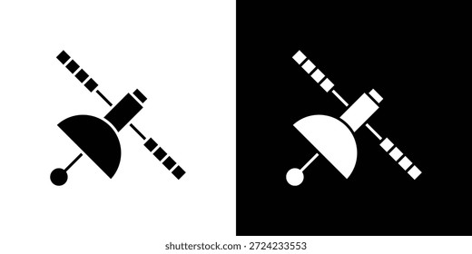 Icono de satélite. Plantilla de Vector. Concepto Icon diseño plano.