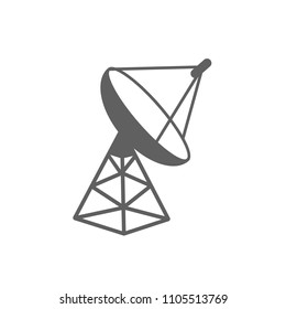 Satellite icon vector in trendy flat style isolated on white background