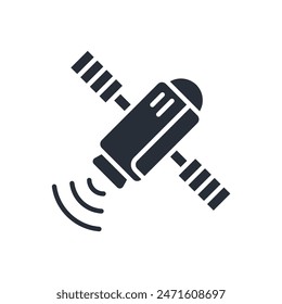 satellite icon. vector.Editable stroke.linear style sign for use web design,logo.Symbol illustration.