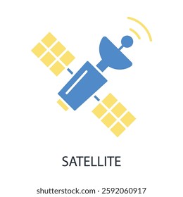 satellite icon. vector.Editable stroke.linear style sign for use web design,logo.Symbol illustration.