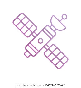 satellite icon with white background vector stock illustration