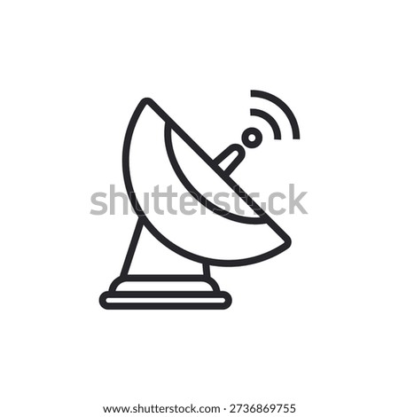 satellite icons outline and Flat Style,transparent background