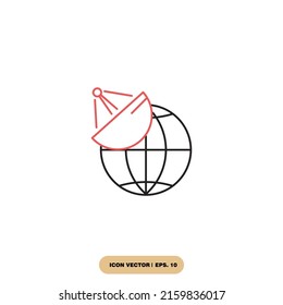satellite icons  symbol vector elements for infographic web