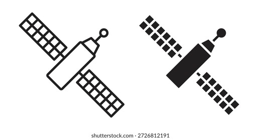 Satellite icons vector collection for web designs. flat icons