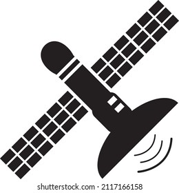 Satellitensymbole, Vektorgrafik auf weißem Hintergrund.EPS