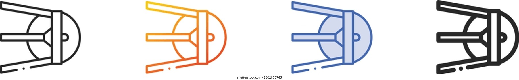 satellite icon.Thin Linear, Gradient, Blue Stroke and bold Style Design Isolated On White Background