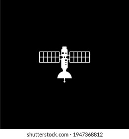 Satellite Illustration for Logo or Design Element. Vector Illustration