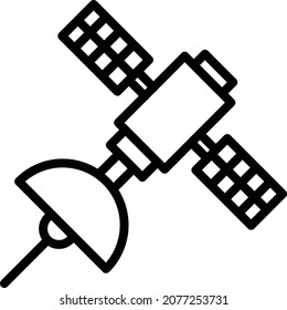 Satellitenisoliertes Vektorsymbol, das sich leicht ändern oder bearbeiten lässt

