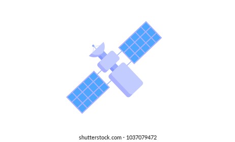 Satellite isolated vector illustration