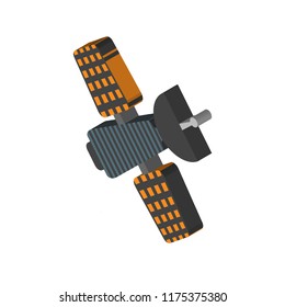 Satellite isometric left top view 3D icon