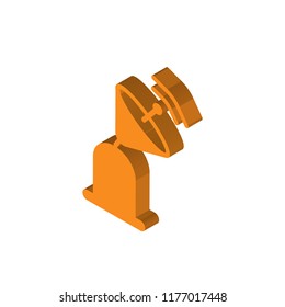 Satellite isometric left top view 3D icon