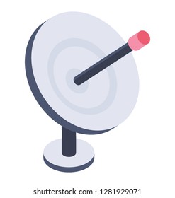 Satellite, isometric vector icon