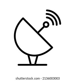 Satellitenliniensymbol Schwarzes Design