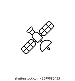 Satellite line icon illustration vector icons