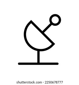 Satellite line icon isolated on white background. Black flat thin icon on modern outline style. Linear symbol and editable stroke. Simple and pixel perfect stroke vector illustration