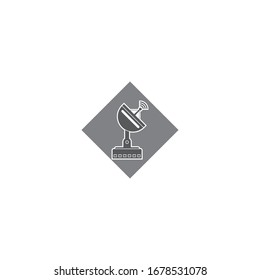 Satellite line icon, outline vector sign, linear pictogram isolated on white. Symbol, logo illustration