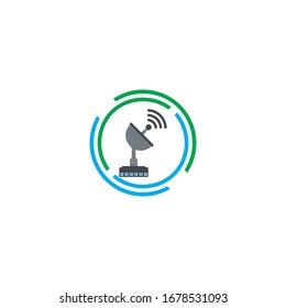 Satellite line icon, outline vector sign, linear pictogram isolated on white. Symbol, logo illustration
